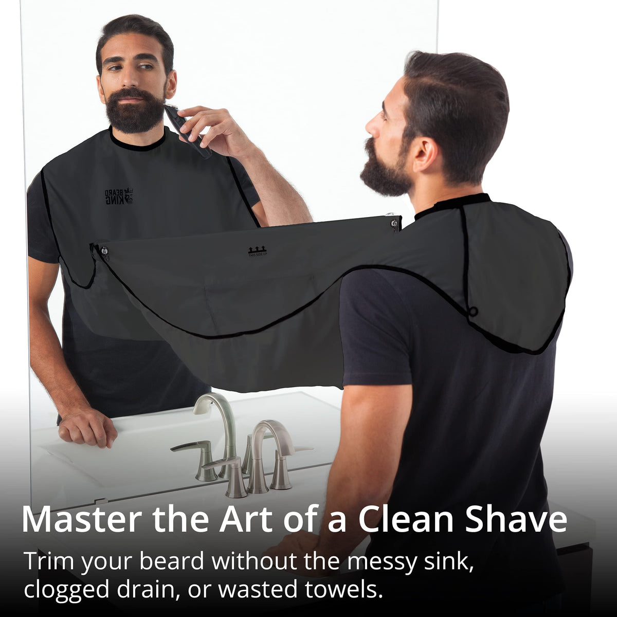 BEARD KING suction cups attached to mirror with secure hold benefit