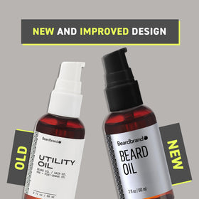 Beardbrand oil on palms displaying fast-absorbing, non-greasy texture