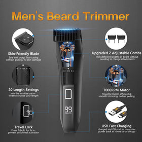 Beatslm beard trimmer zoom wheel closeup highlighting precise length adjustment