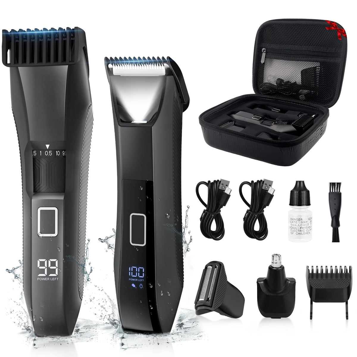 Beatslm front product kit showing complete grooming set and travel case for convenience