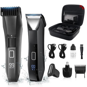 Beatslm front product kit showing complete grooming set and travel case for convenience