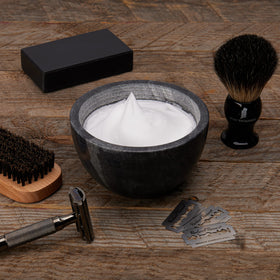 Beau Brummell displayed in bathroom setting adding classic grooming style