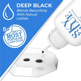 BEAU LASHES close-up showing smooth viscosity for clump-free placement