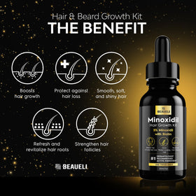 beaueli applying serum to beard with hand illustrating targeted grooming benefit