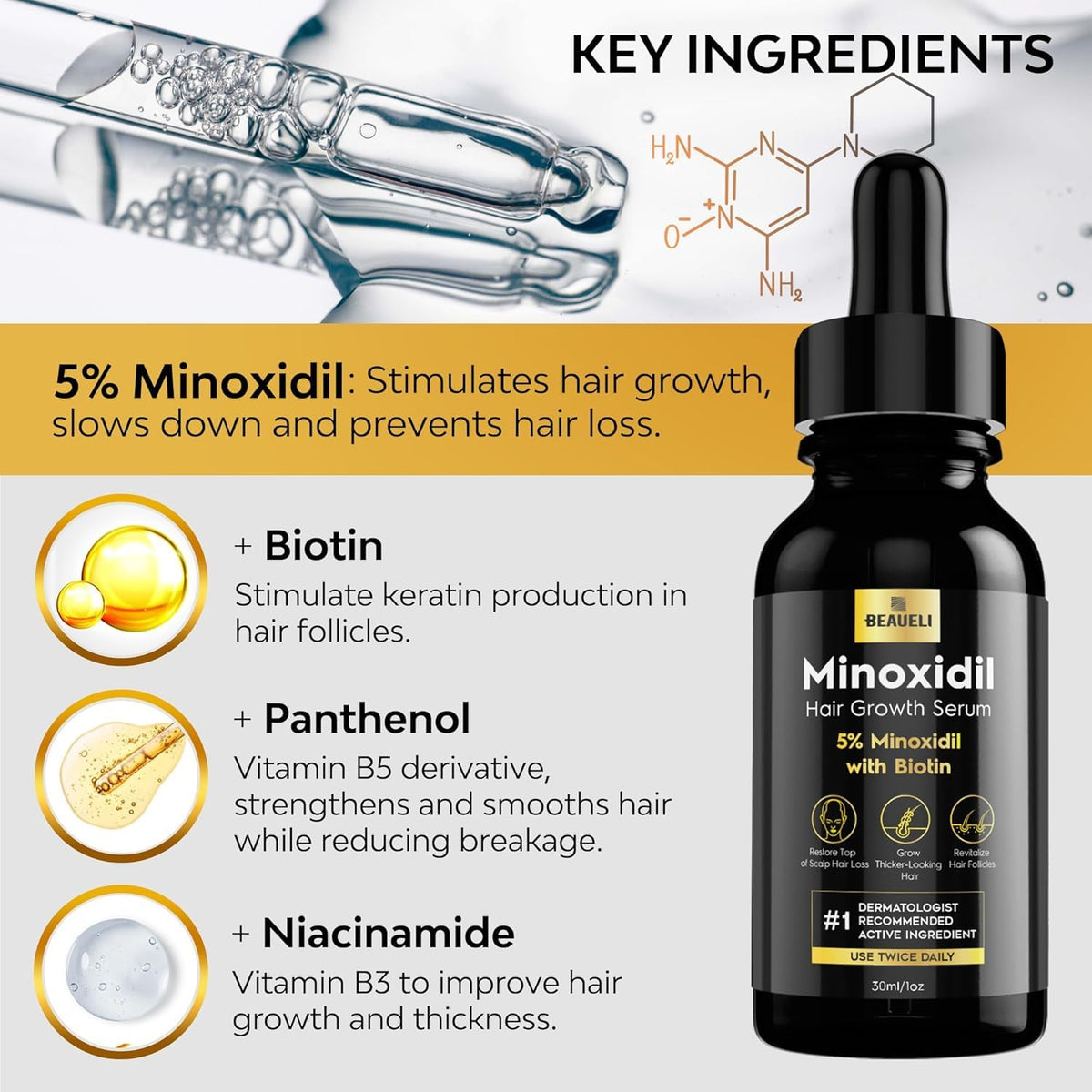 beaueli applying serum to scalp demonstrating controlled application benefit
