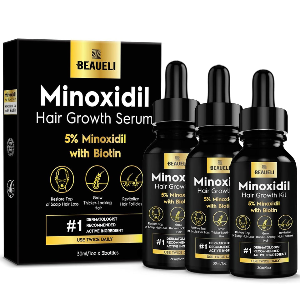 beaueli front packaging showing three bottles and brand clarity benefit