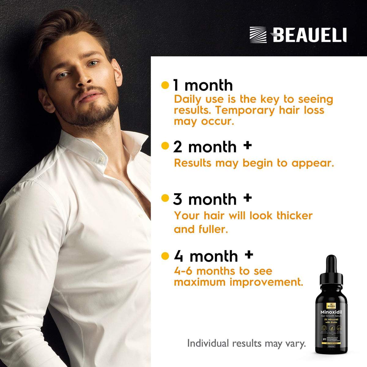 beaueli bottle in hand showing 30ml size and travel-friendly benefit