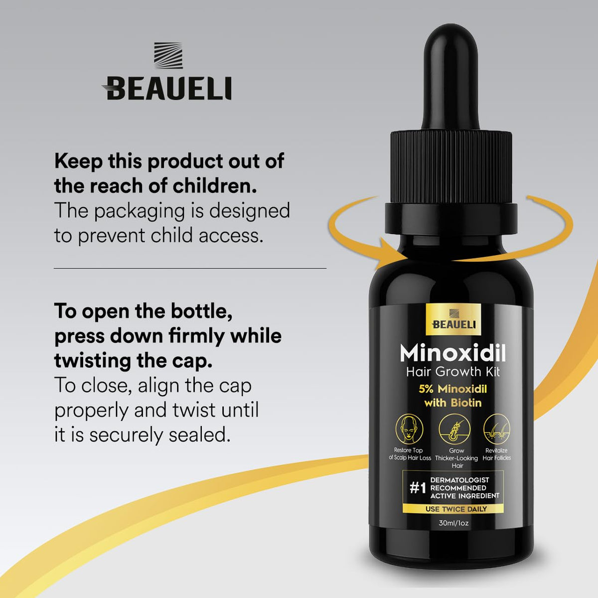 beaueli bottle next to ruler showing actual size for scale and travel-friendly benefit