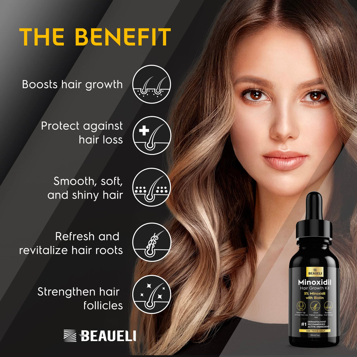 beaueli lightweight serum on fingertip showing fast absorption benefit