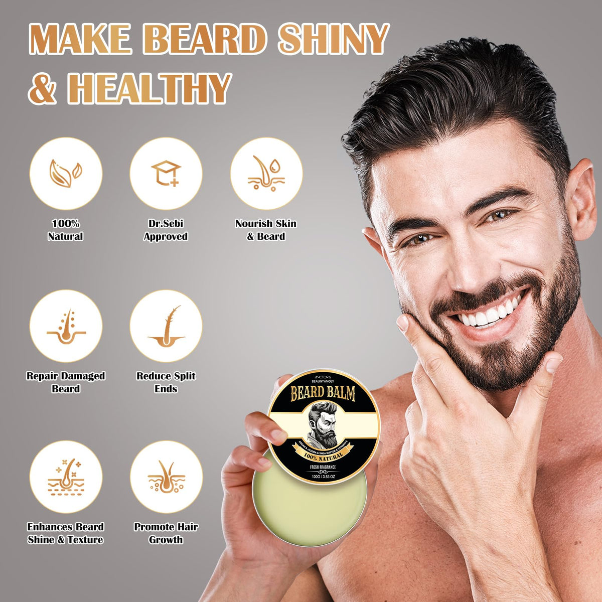 Beauntangly tin placed in bathroom kit, highlights travel-ready size and convenience