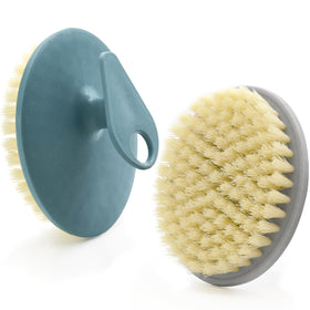 BEAUTAIL front view of blue and gray scrubbers showing color pair and compact design