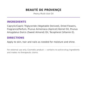 BEAUTE DE PROVENCE bottle on bathroom vanity, suggests daily skincare and travel convenience