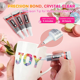Beauterra three B7000 glue tubes with precision tips for controlled adhesive application