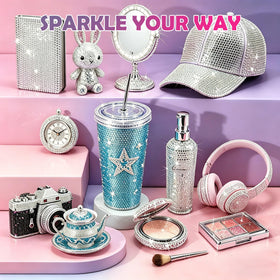 Beauterra tweezers and rhinestone pickup pen aiding precise placement and cleaner results