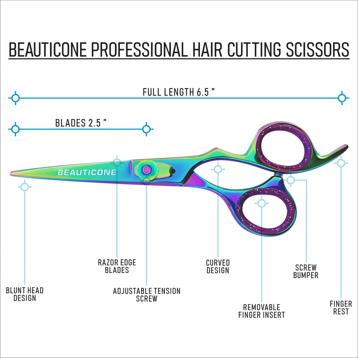 Beauticone rainbow titanium finish displaying corrosion resistance and style