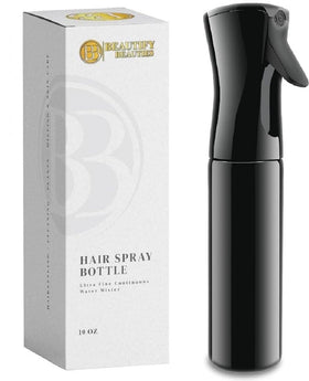 BeautifyBeauties front view showing sleek black bottle and ergonomic shape benefit: easy handling