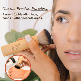 Beauty by Earth bamboo handle detail highlighting eco-friendly lightweight control