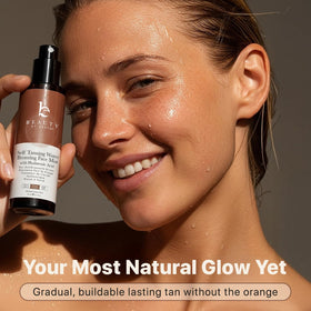 Beauty by Earth before and after face comparison showing subtle glow