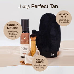 Beauty by Earth before and after arm showing natural-looking even tan results