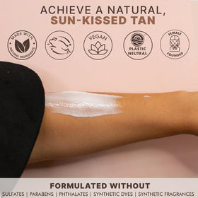 Beauty by Earth face mitt detail for precise, natural-looking facial tanning