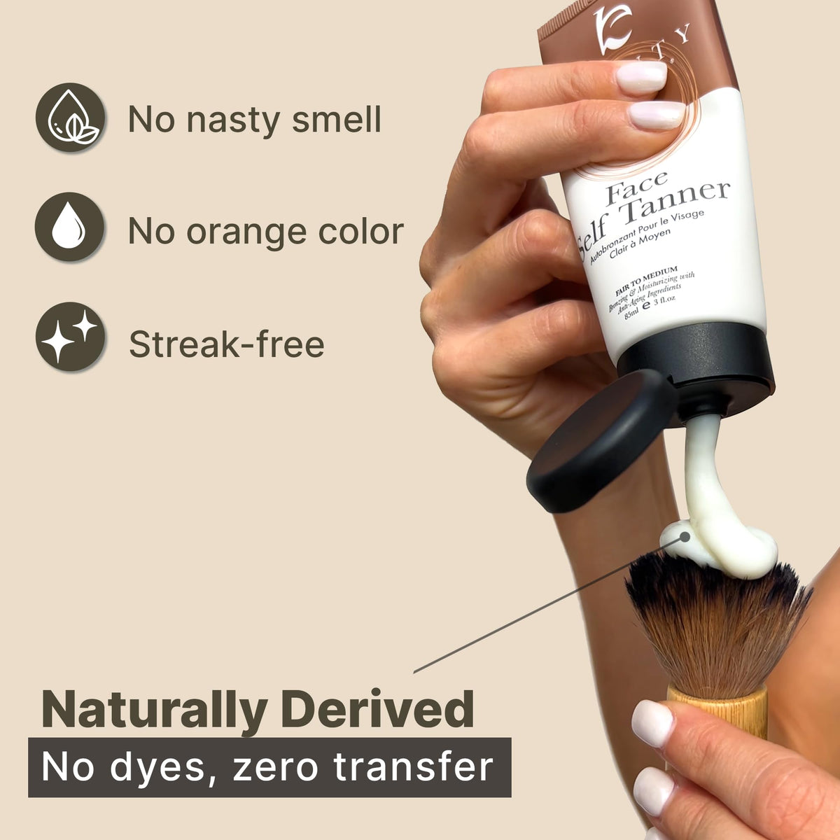 Beauty by Earth application on hand demonstrating even, streak-free blending