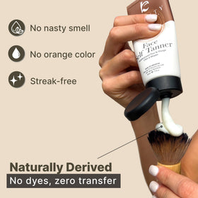 Beauty by Earth application on hand demonstrating even, streak-free blending