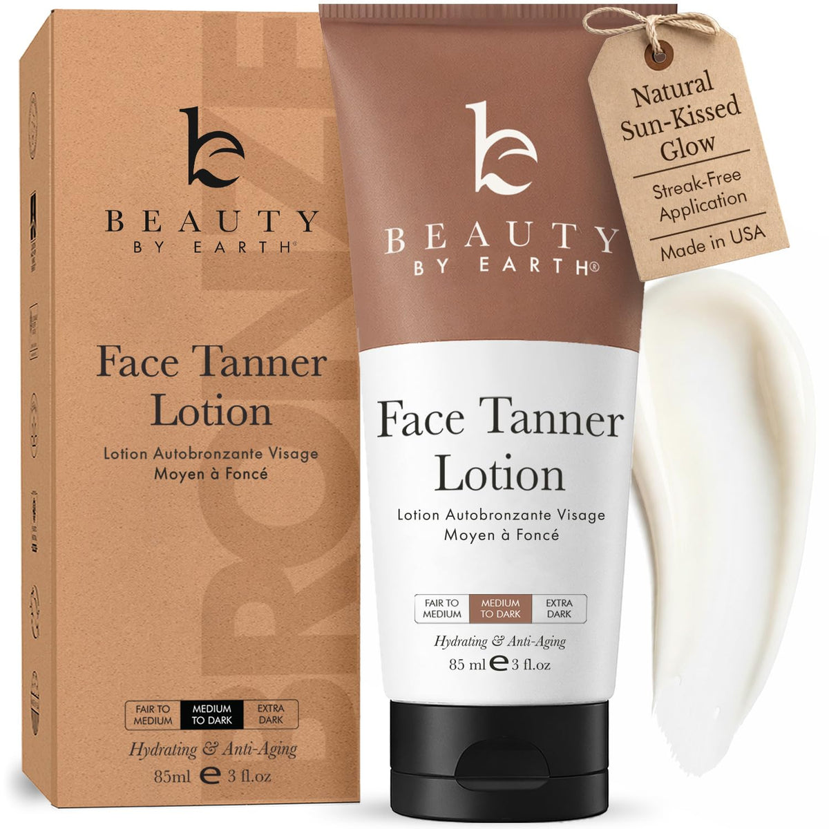 Beauty by Earth front bottle view showing clean packaging and natural benefits