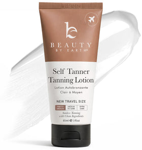 Beauty by Earth front packaging travel tube showing compact convenience