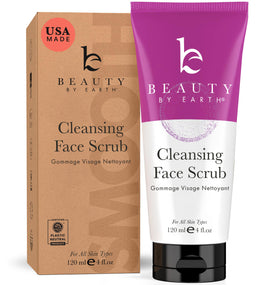 Beauty by Earth front packaging showing natural organic cleanser benefits