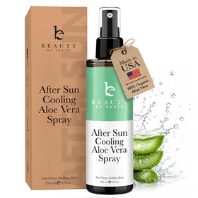 Beauty by Earth front packaging showing cooling after-sun spray