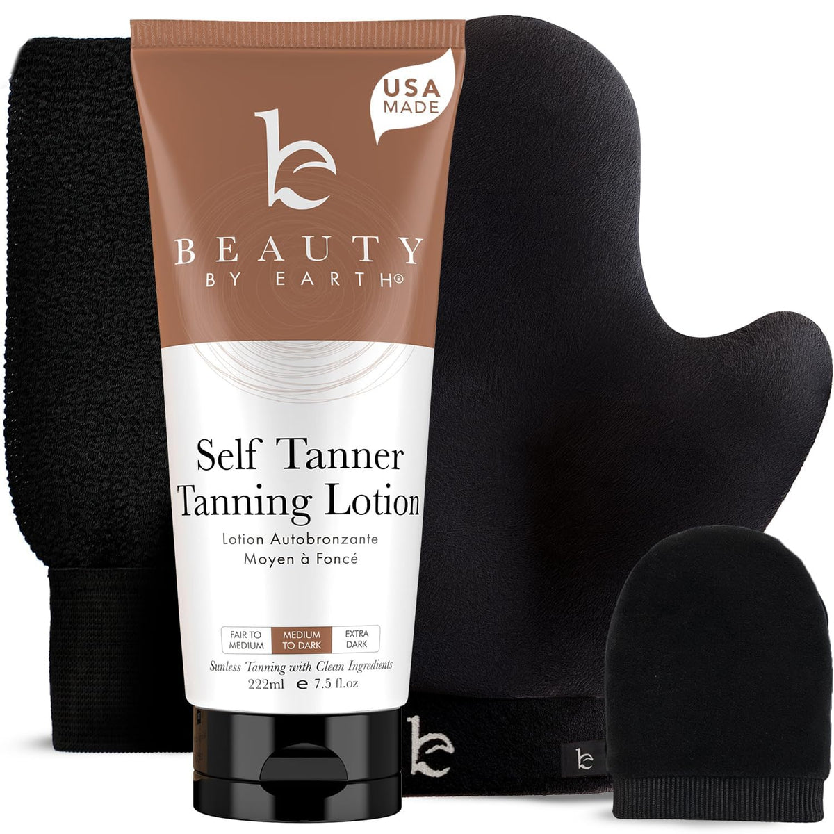 Beauty by Earth front packaging showing kit contents and natural benefits