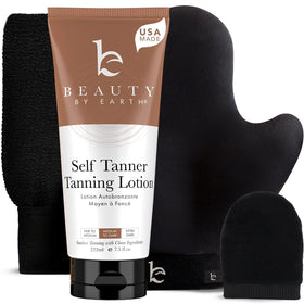 Beauty by Earth front packaging showing kit contents and natural benefits
