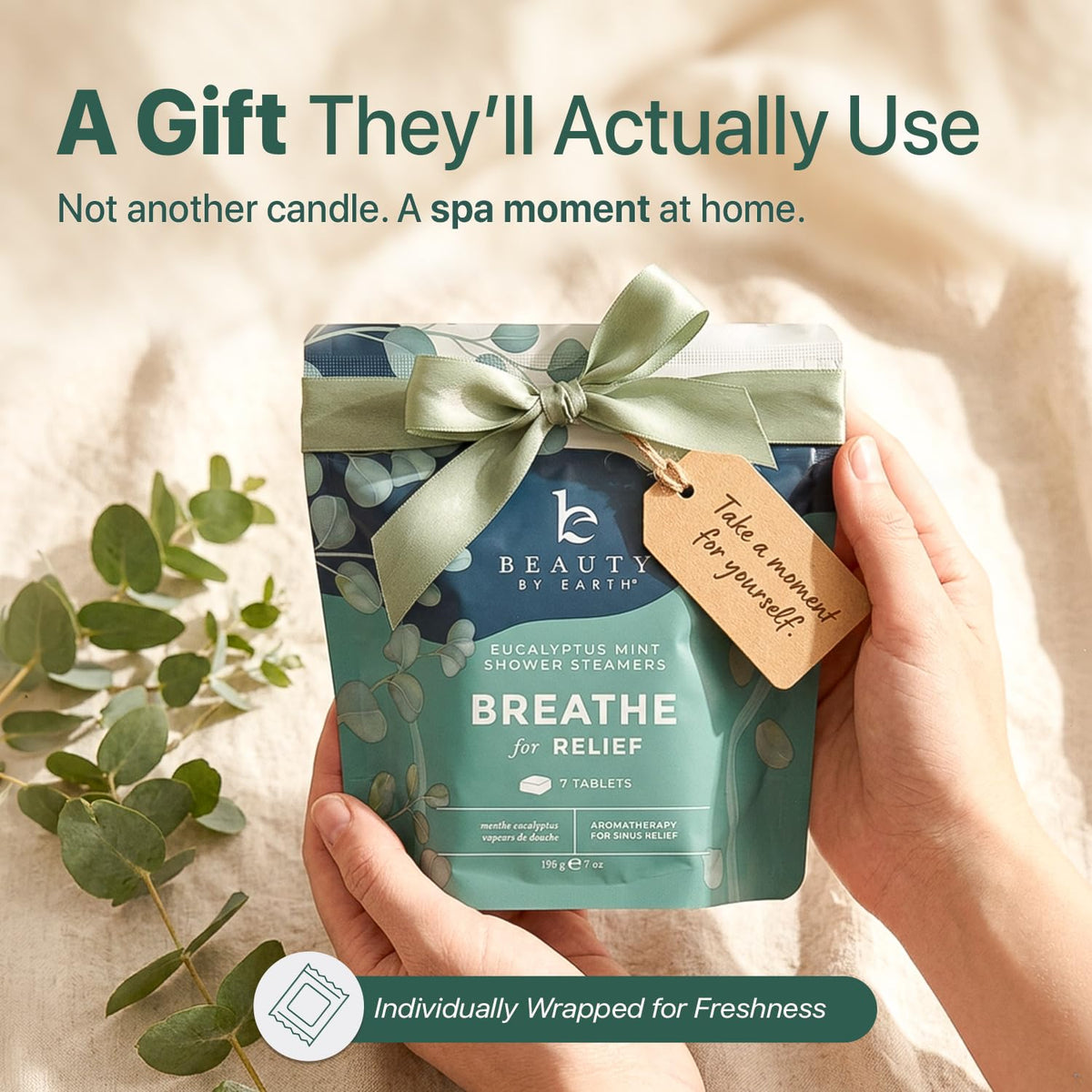 Beauty by Earth gift box styled set ready to give as self-care gift