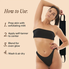 Beauty by Earth applicator hanging to dry after rinse, demonstrating easy cleaning