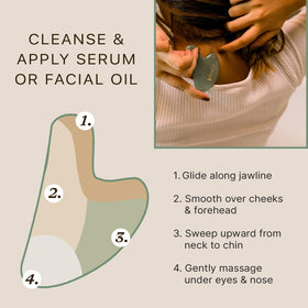 Beauty by Earth gua sha on neck and shoulder demonstrating muscle tension relief benefits