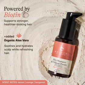 Beauty by Earth label detail focused on non-aerosol claim and ingredient transparency