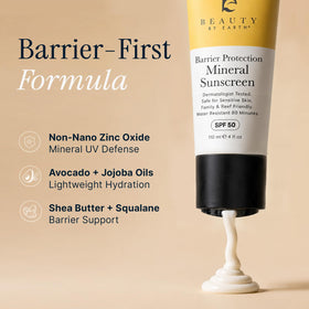Beauty by Earth label and ingredients list emphasizing organic, natural components