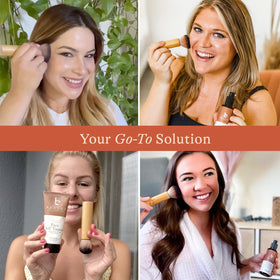 Beauty by Earth brush inside travel bag demonstrating on-the-go convenience