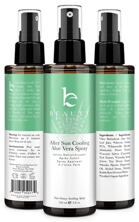 Beauty by Earth bottle inside poolside bag for convenient travel