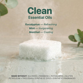 Beauty by Earth lifestyle shot of relaxing shower scene conveying calming, spa-like benefit
