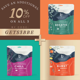 Beauty by Earth open packaging staged as gift showing presentable, ready-to-give appeal