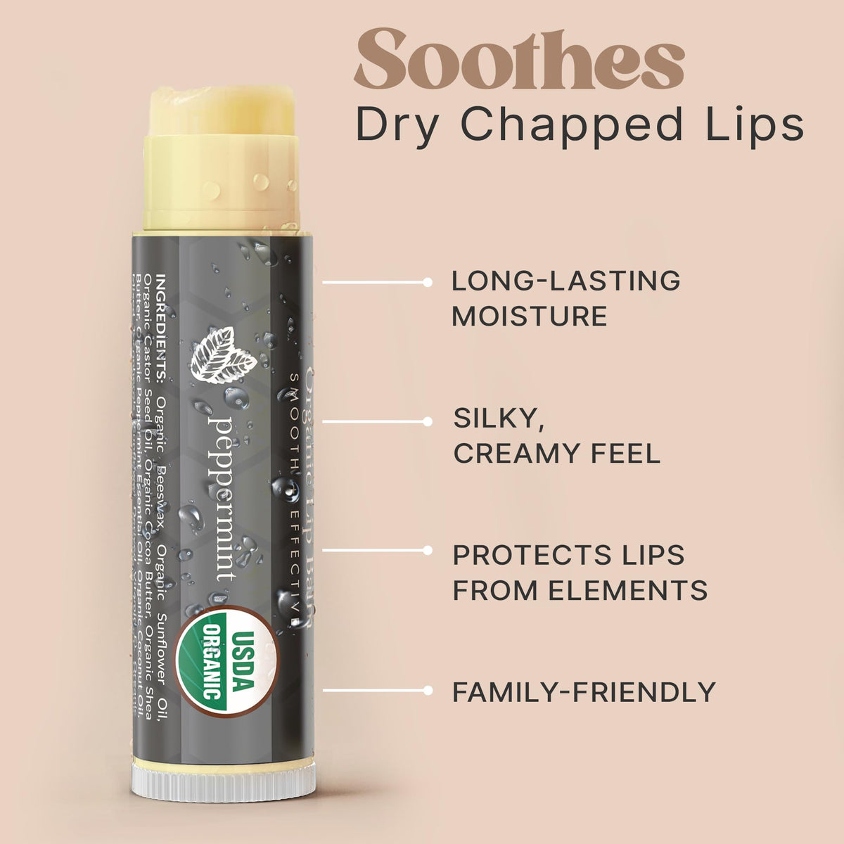 Beauty by Earth close-up of balm texture highlighting creamy hydration