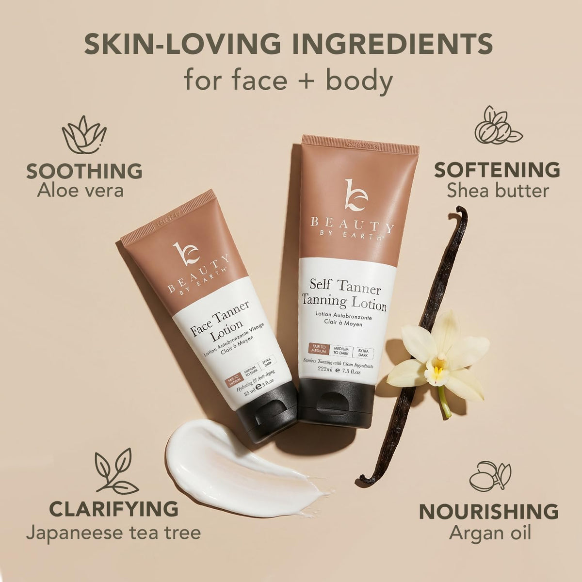 Beauty by Earth hand holding bottle for size comparison and travel-friendly convenience