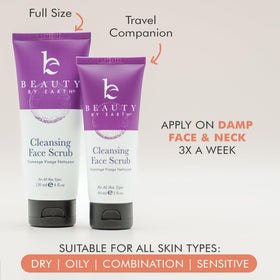Beauty by Earth size comparison next to daily items showing compact travel-friendly design