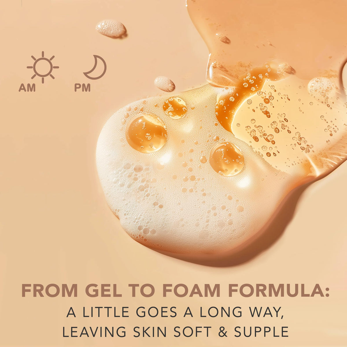 Beauty by Earth being dispensed into palm showing simple application and hydration benefit