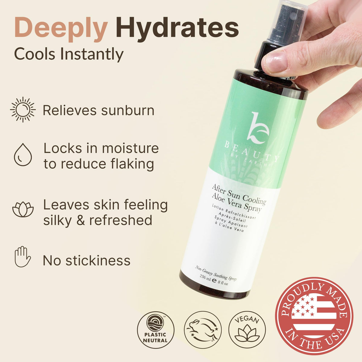 Beauty by Earth close-up of gel texture showing hydrating aloe