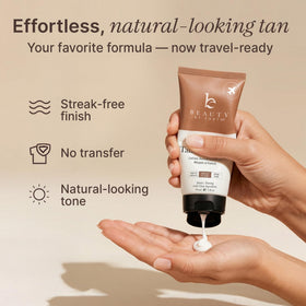 Beauty by Earth texture on hand showing smooth, non-sticky finish and hydration