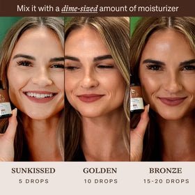 Beauty by Earth texture on skin demonstrating smooth blendable self-tan finish