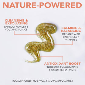 Beauty by Earth label detail highlighting organic ingredients and origin