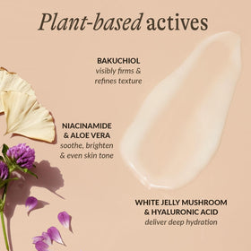 Beauty by Earth applying serum to face to demonstrate easy morning or evening use